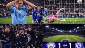 Man City đánh rơi chiến thắng trước Chelsea sau bàn thua ở phút 90+4.